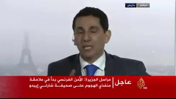 مذيع الجزيرة يبكي على الهواء ويقول أيام المسلمين بفرنسا ستكون عصيبة